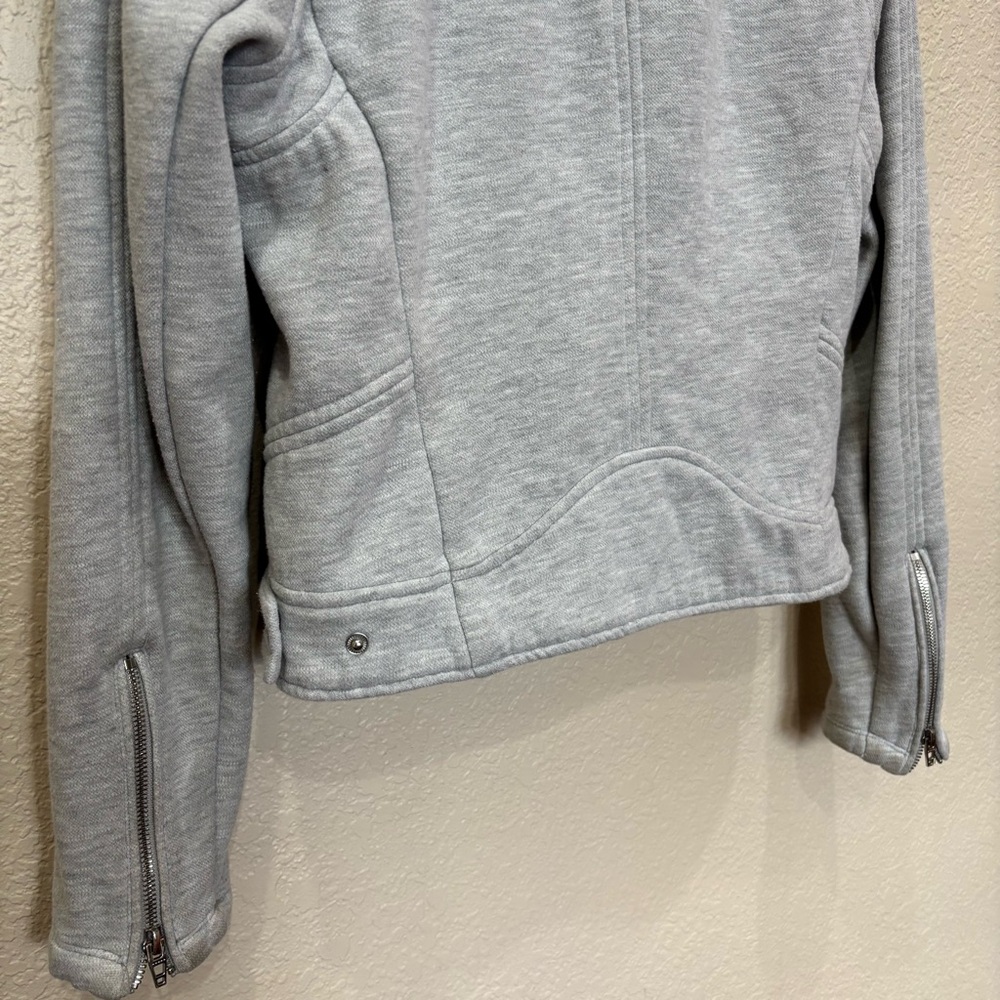 Blank NYC Sweatshirt Moto Jacket in Heather Gray Size Small - Picture 8 of 9
